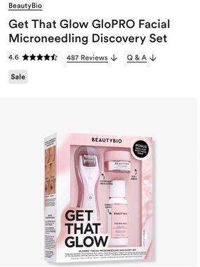 NEW Beauty Bio Glopro Facial Microneedling Discovery Set with Extra Attachment